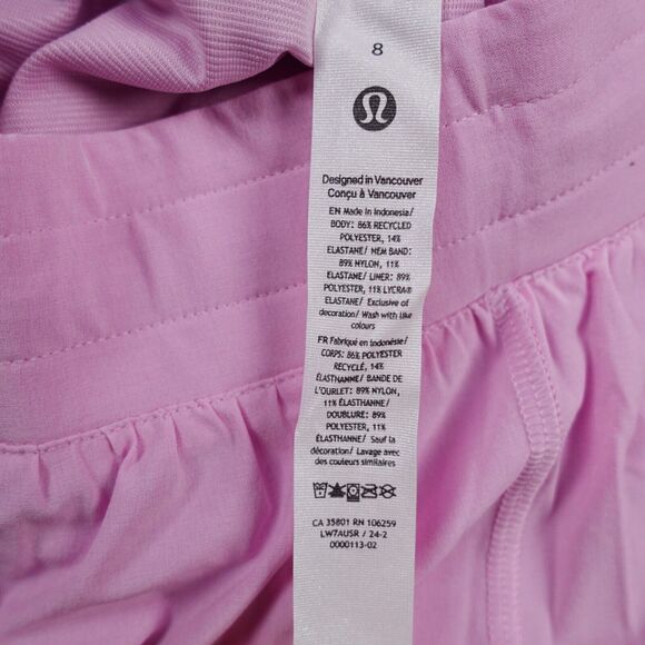 New Lululemon Size 8 Hotty Hot Low Rise LR Lined Short 2.5" VITP Vita Pink - Picture 6 of 8